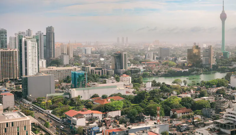 Colombo cityscape with the Lotus Tower
