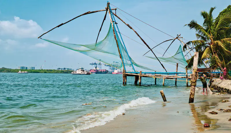 Chinese fishing nets at Fort Kochi, Kerala